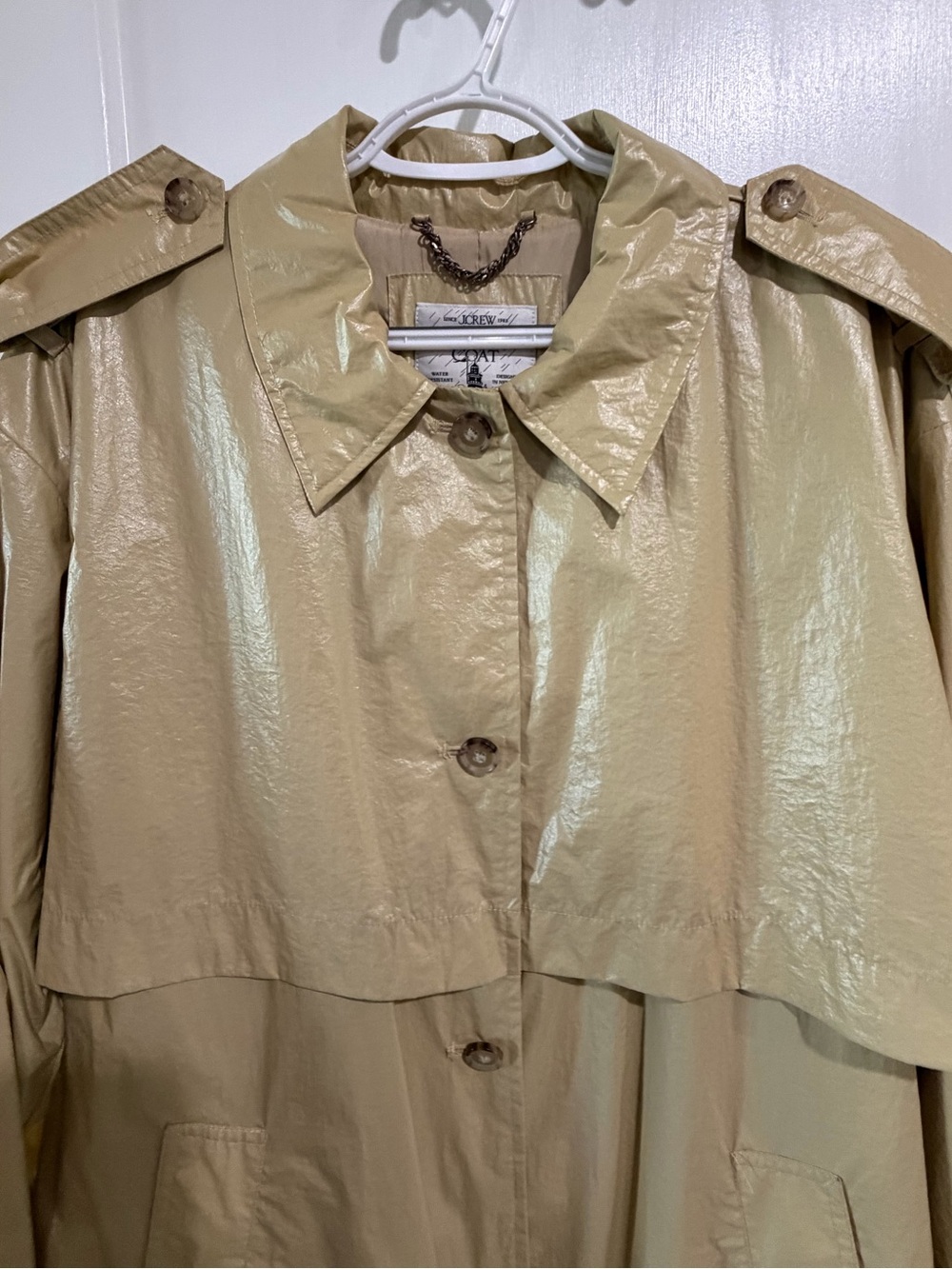 J. Crew Rain Or Shine Khaki Trench Coat - Picture 2 of 8